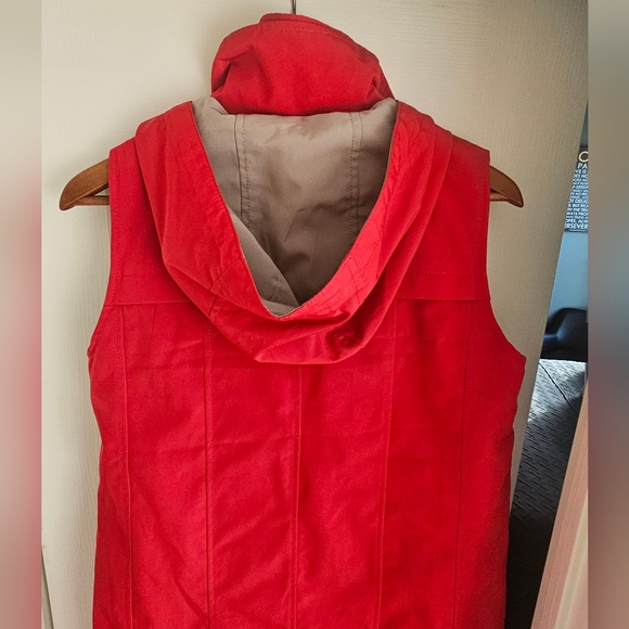 NWT Coldwater Creek All Weather Vest Long Dover Red Petite Small - Picture 15 of 16